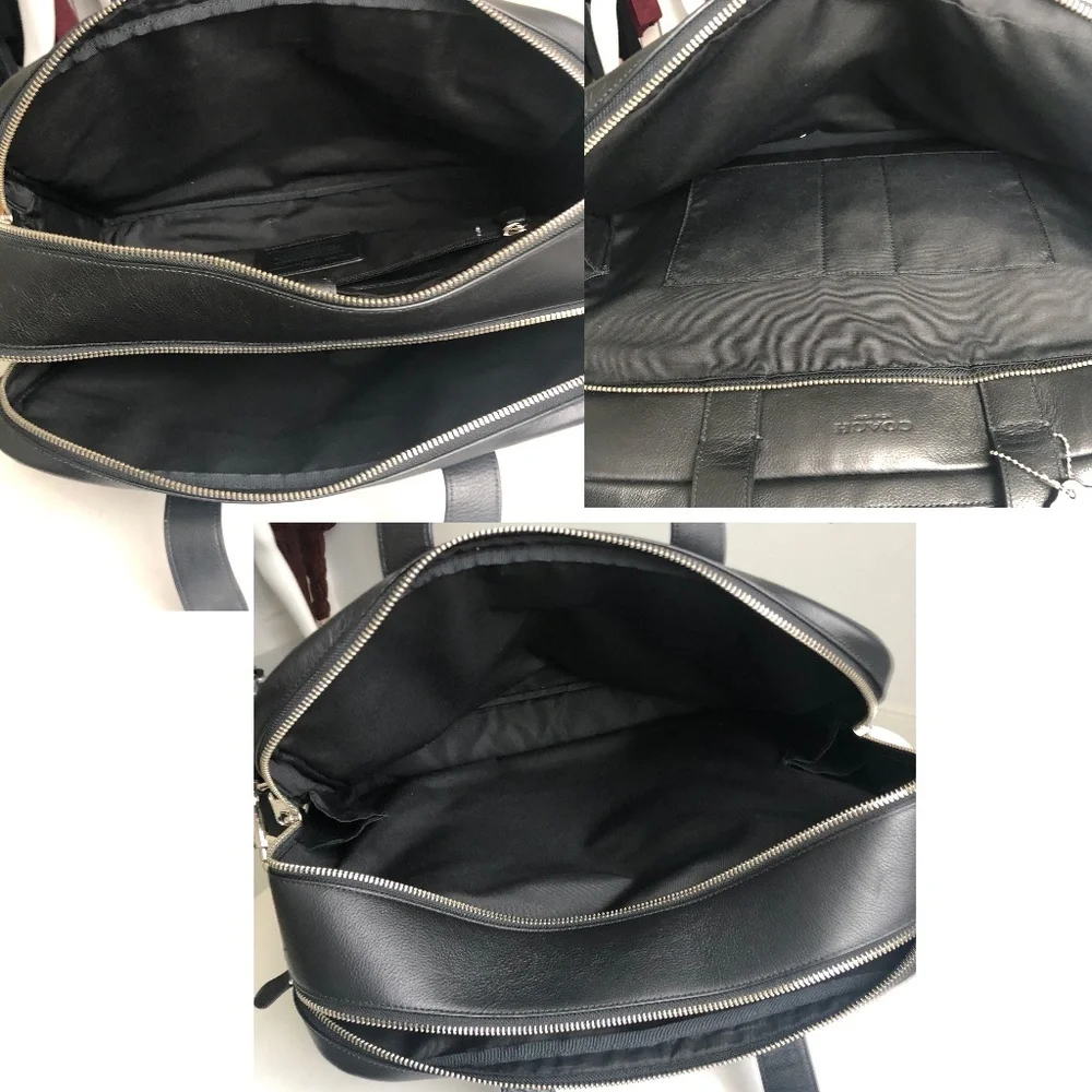 Coach Bag Hamilton Commuter Bag Messenger Brief Black Leather Style #F72224 NWOT
